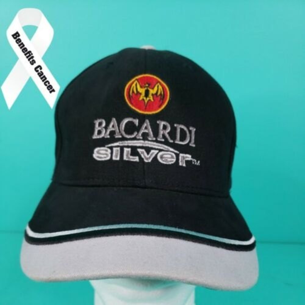 Bacardi Silver Rum Baseball Cap Hat Fitted one size.